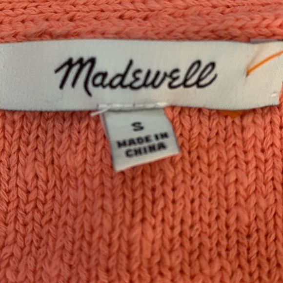 Madewell Short sleeve cardigan sweater in Electric Pink knit cotton Small - Picture 5 of 7